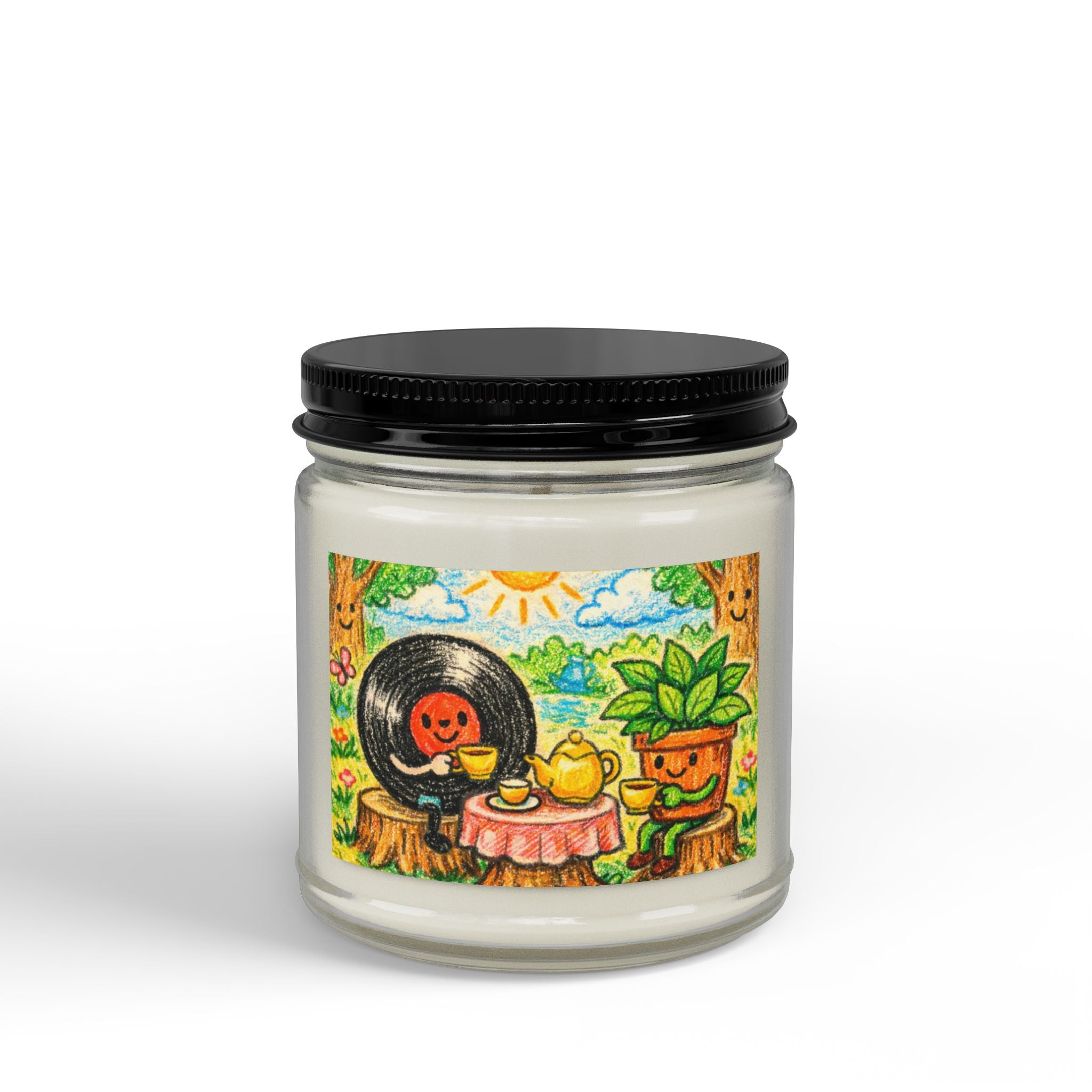 Scented Soy Candles with Black Lid, (4 and 9oz)