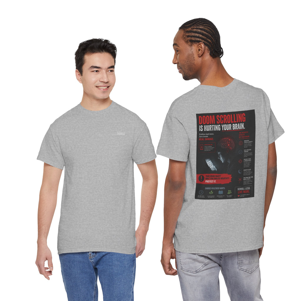 Doom Scroll Warning Tee (white logo)