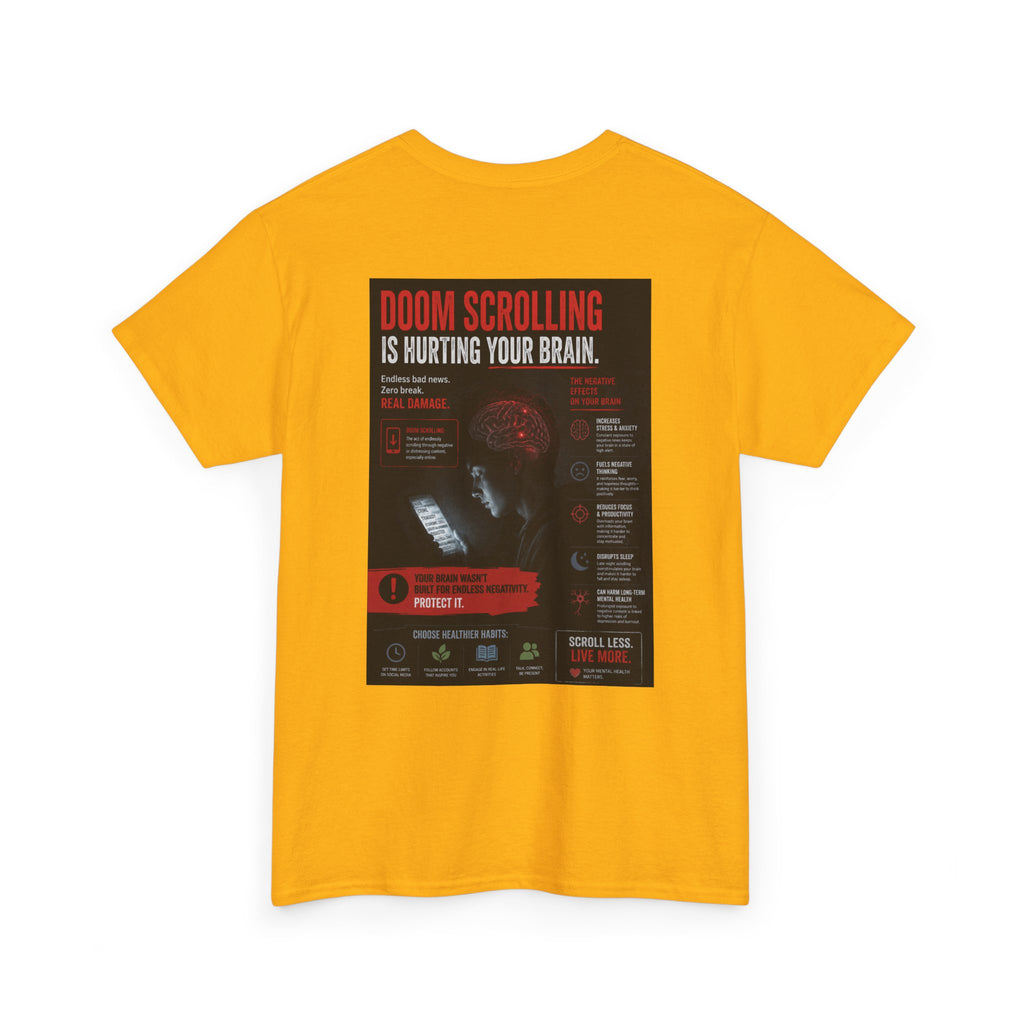 Doom Scroll Warning Tee (white logo)