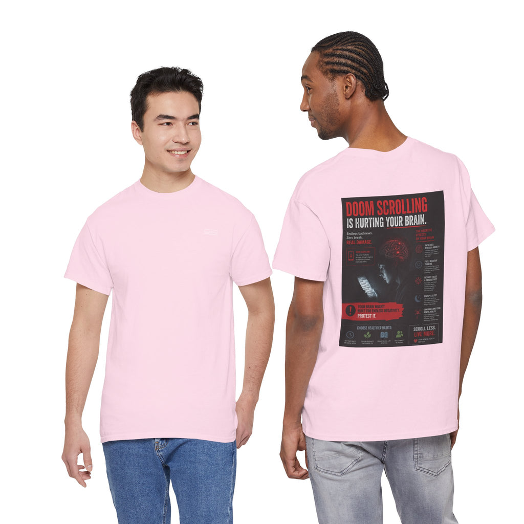Doom Scroll Warning Tee (white logo)