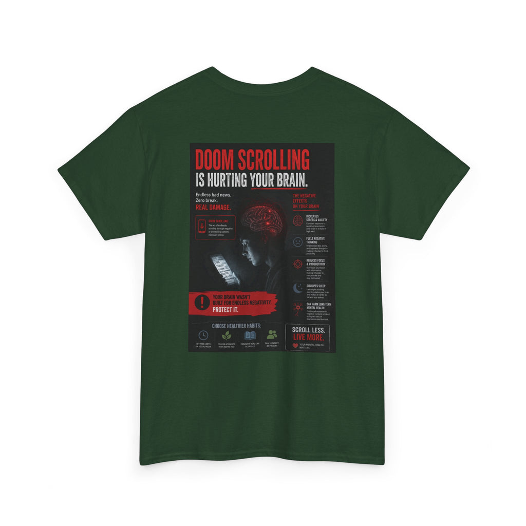 Doom Scroll Warning Tee (white logo)