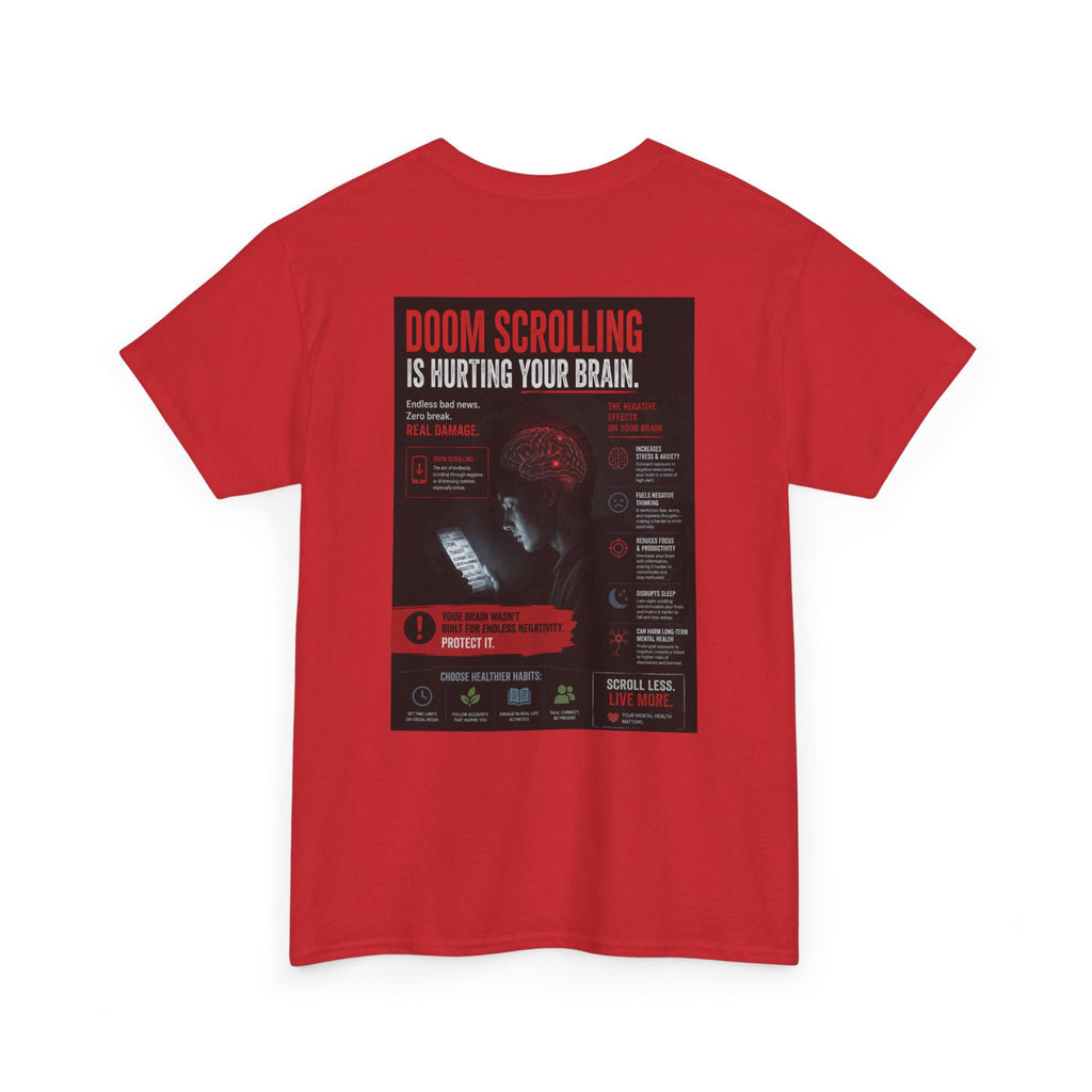 Doom Scroll Warning Tee (white logo)